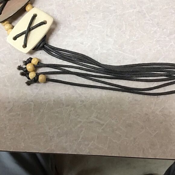 Beaded belt vintage with tassel ties - Picture 3 of 3